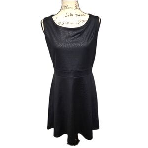 NWOT CYNTHIA ROWLEY DRESS SLEEVELESS ROUND NECKLINE BLACK SNAKE PRINT SZ 10